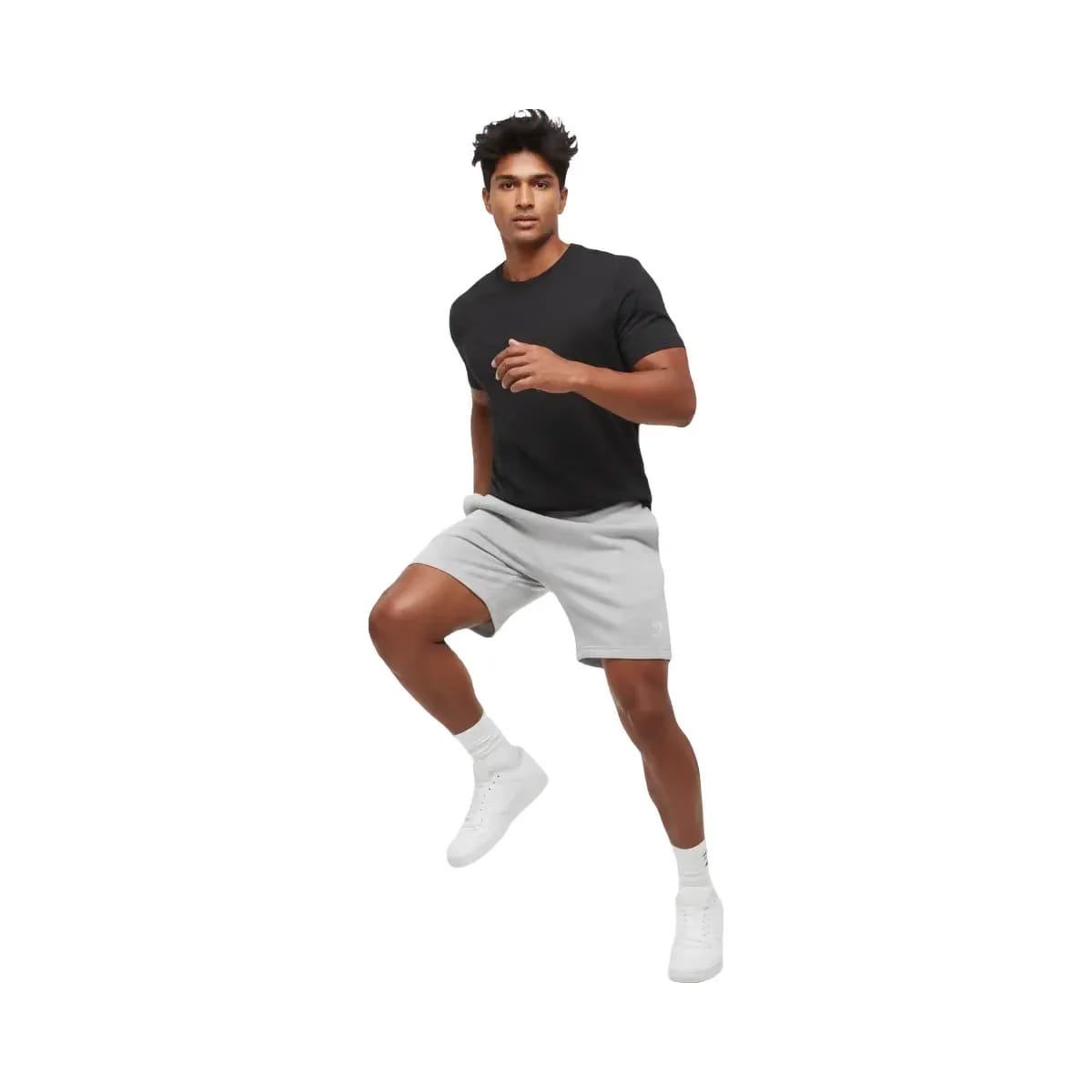 Gymshark Crest 7" Shorts Slim Fit Light Grey Marl