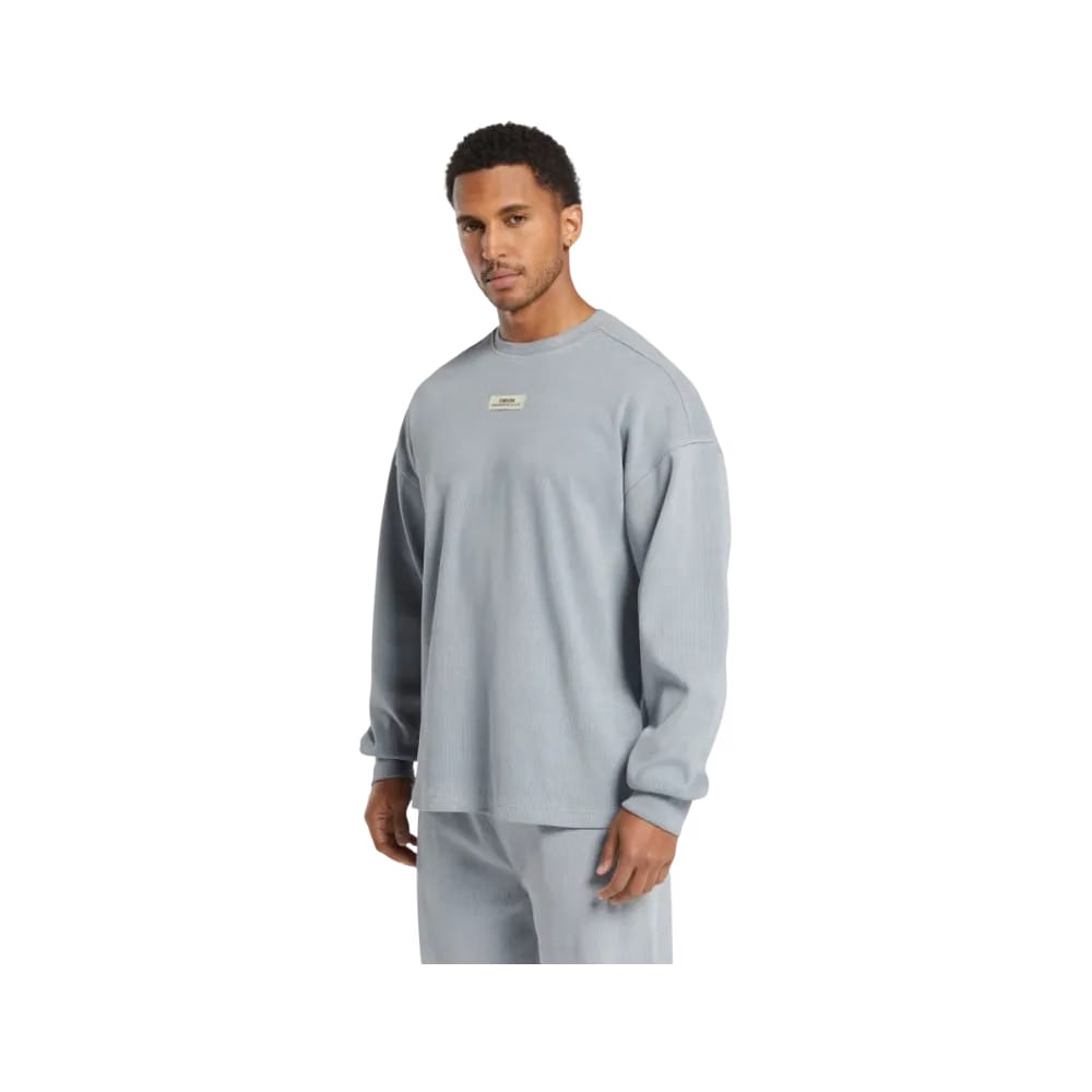 Gymshark Heavyweight Rib Crew Oversized Fit Denim Grey