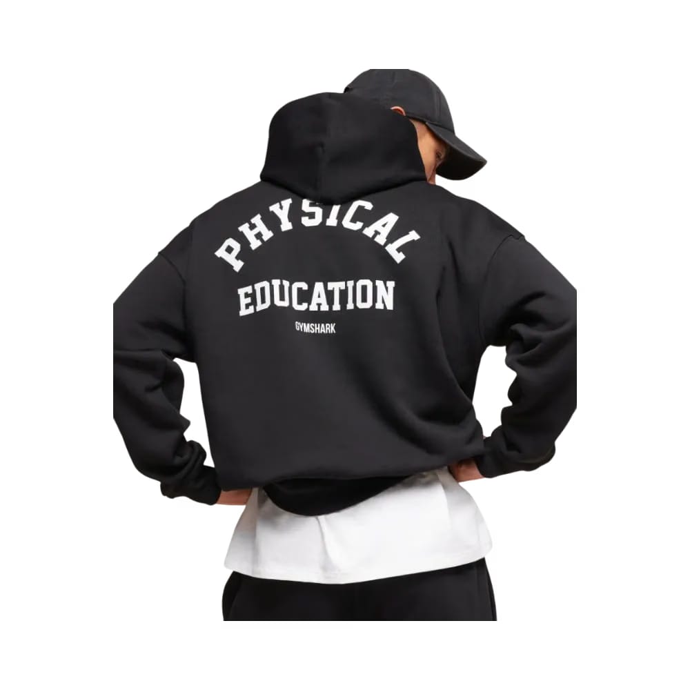 Gymshark Phys Ed Hoodie Oversized Fit Black
