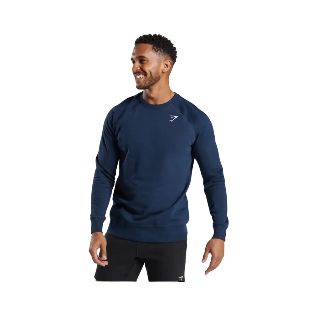 Gymshark Crest Sweatshirt Slim Fit Navy