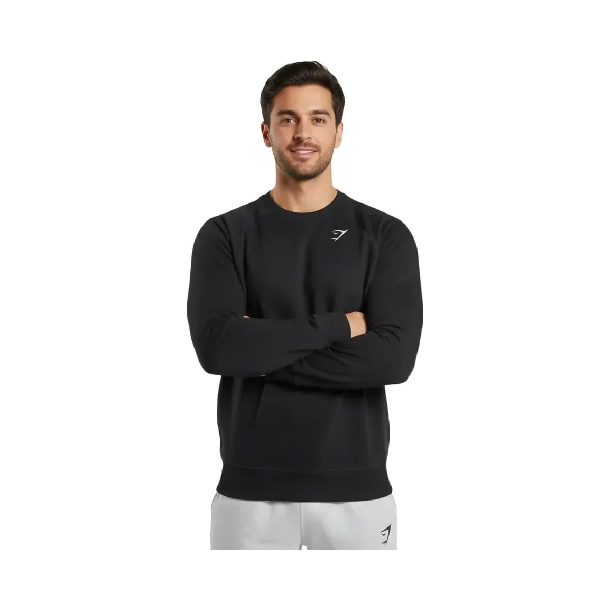Gymshark Crest Sweatshirt Slim Fit Black