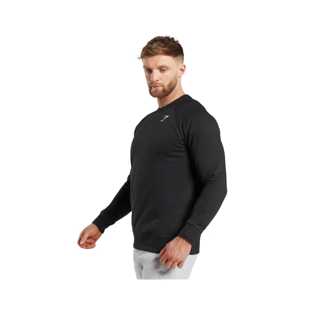 Gymshark Crest Sweatshirt Slim Fit Black
