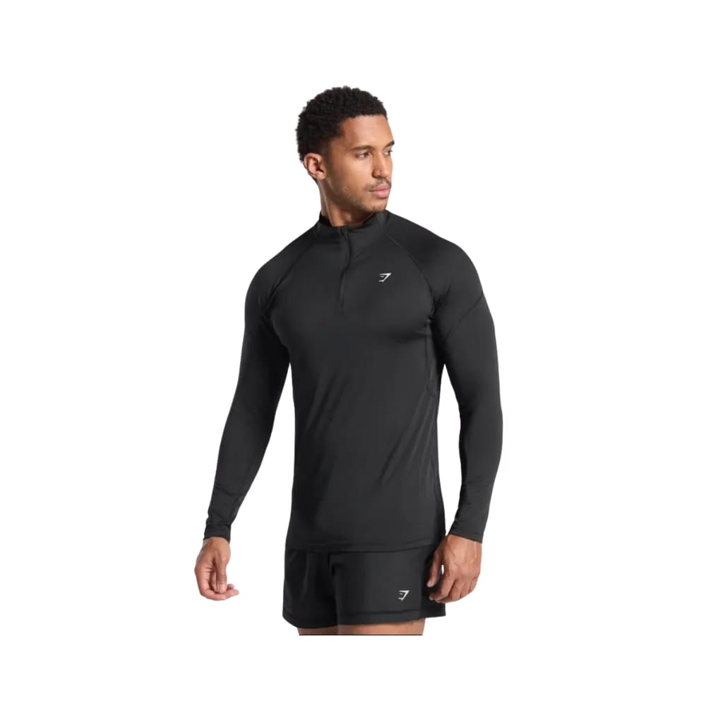 Gymshark Performance 1/4 Zip Slim Fit Black