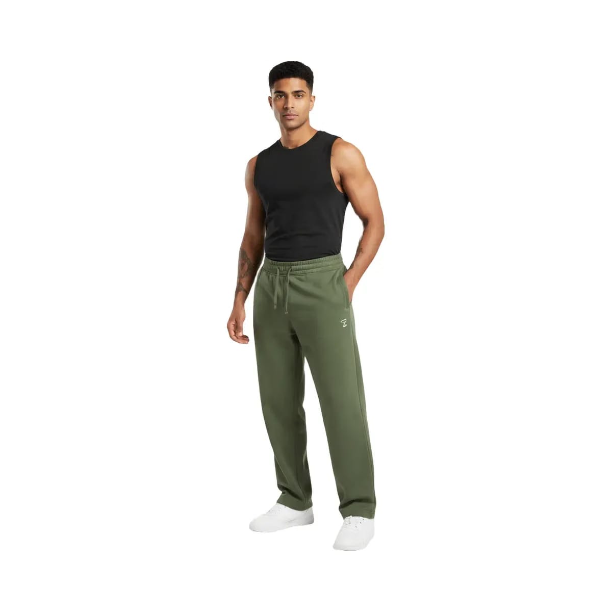 Gymshark Crest Straight Leg Joggers Core Olive