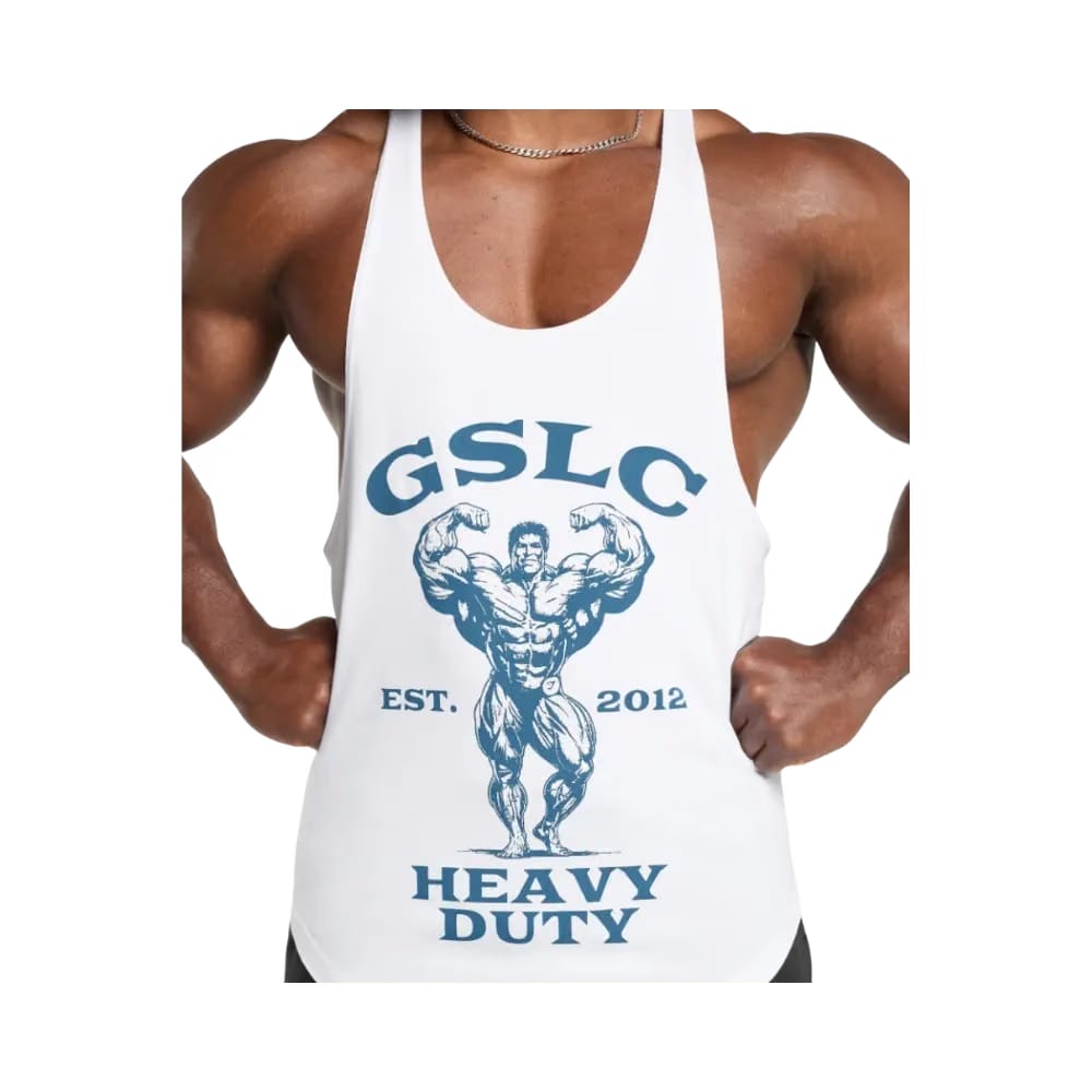 Gymshark Heavy Duty Stringer Slim Fit White