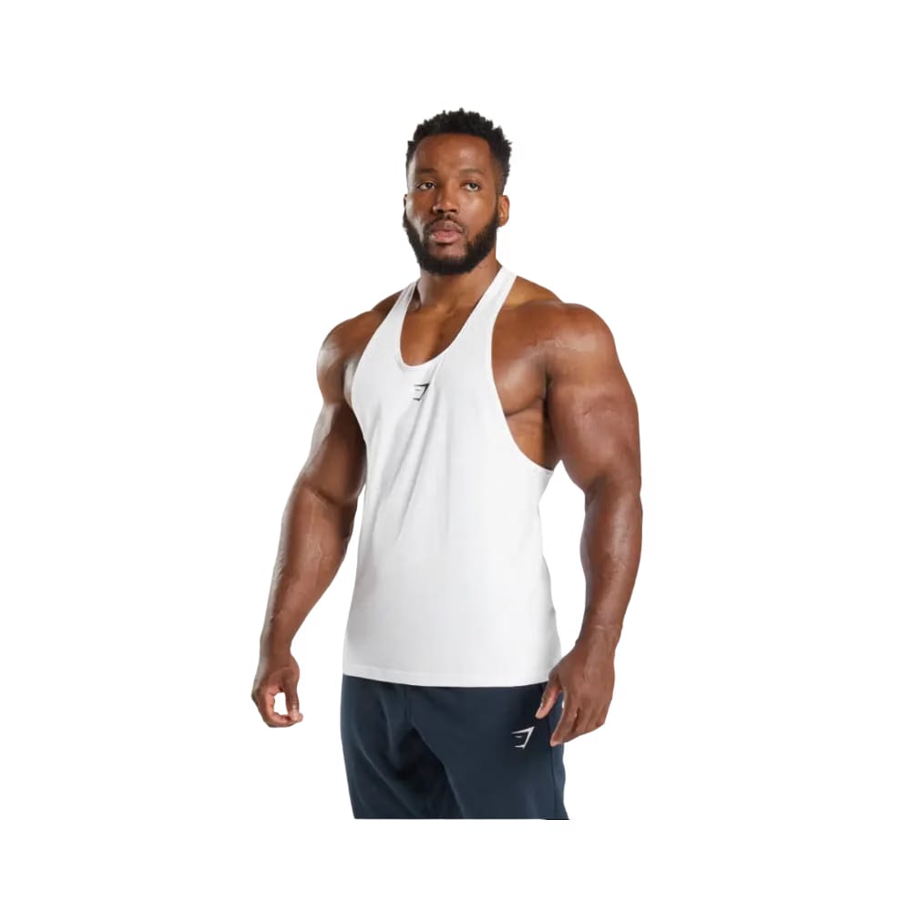 Gymshark React Stringer Slim Fit White