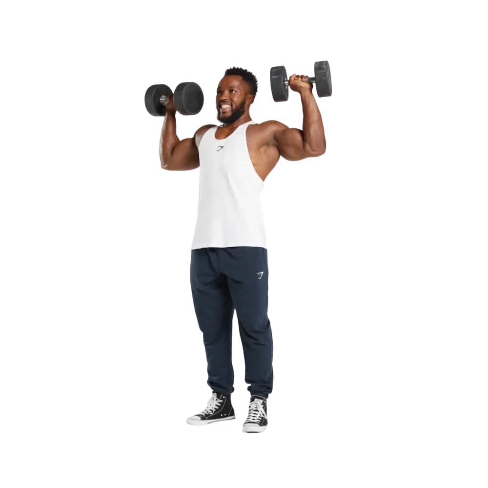Gymshark React Stringer Slim Fit White