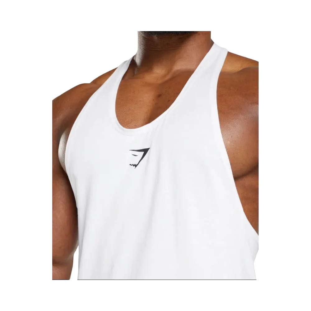 Gymshark React Stringer Slim Fit White