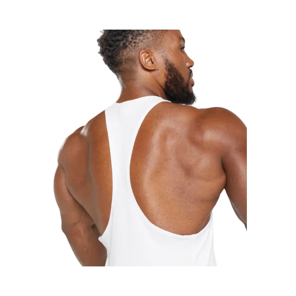 Gymshark React Stringer Slim Fit White