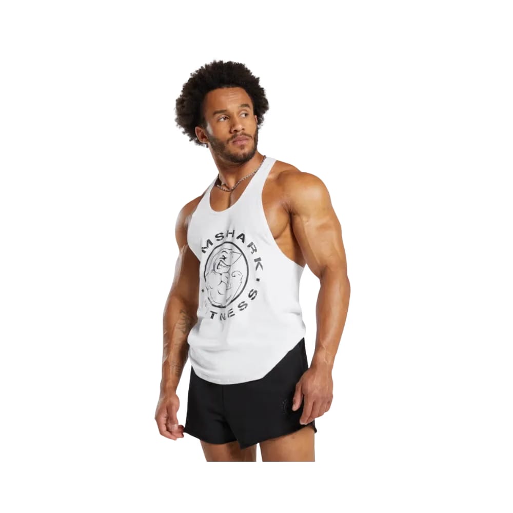 Gymshark Legacy Stringer Slim Fit White