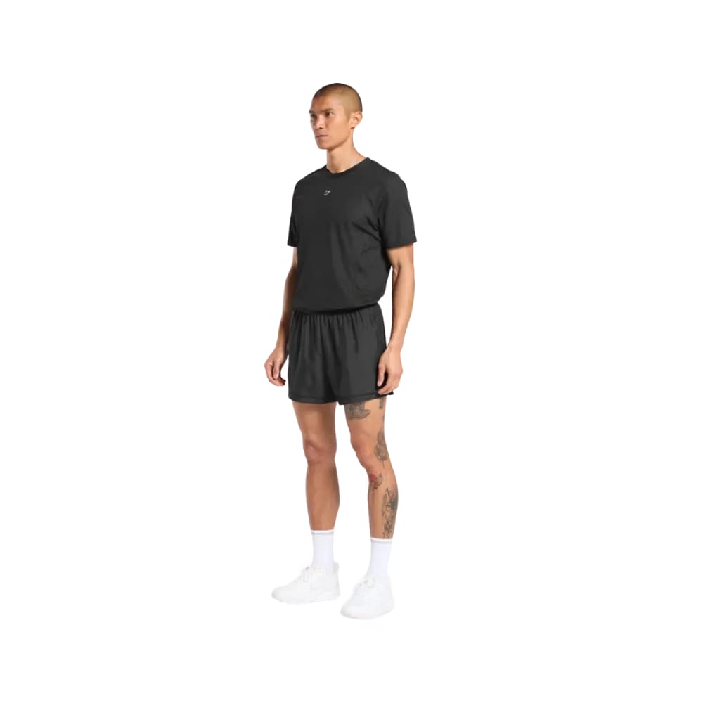 Gymshark Running T Shirt Slim Fit Black