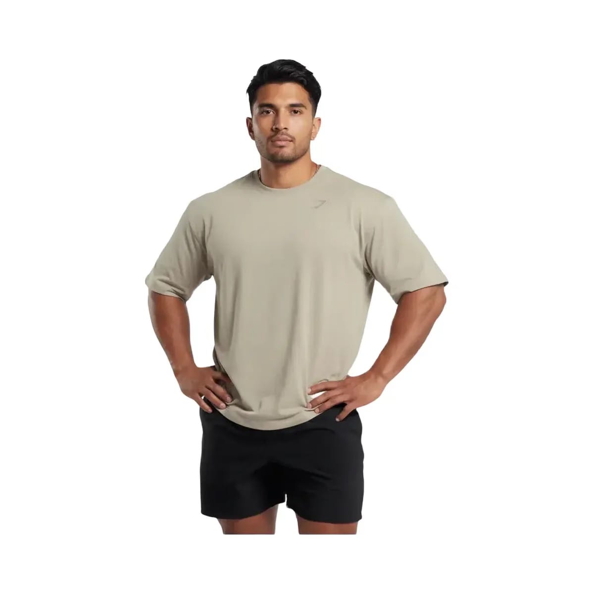 Gymshark Power T-Shirt Oversized Fit Ecru Brown