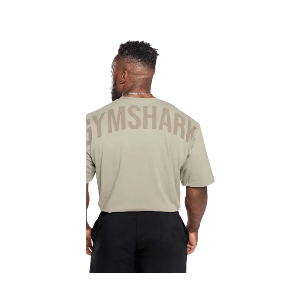 Gymshark Power T-Shirt Oversized Fit Ecru Brown