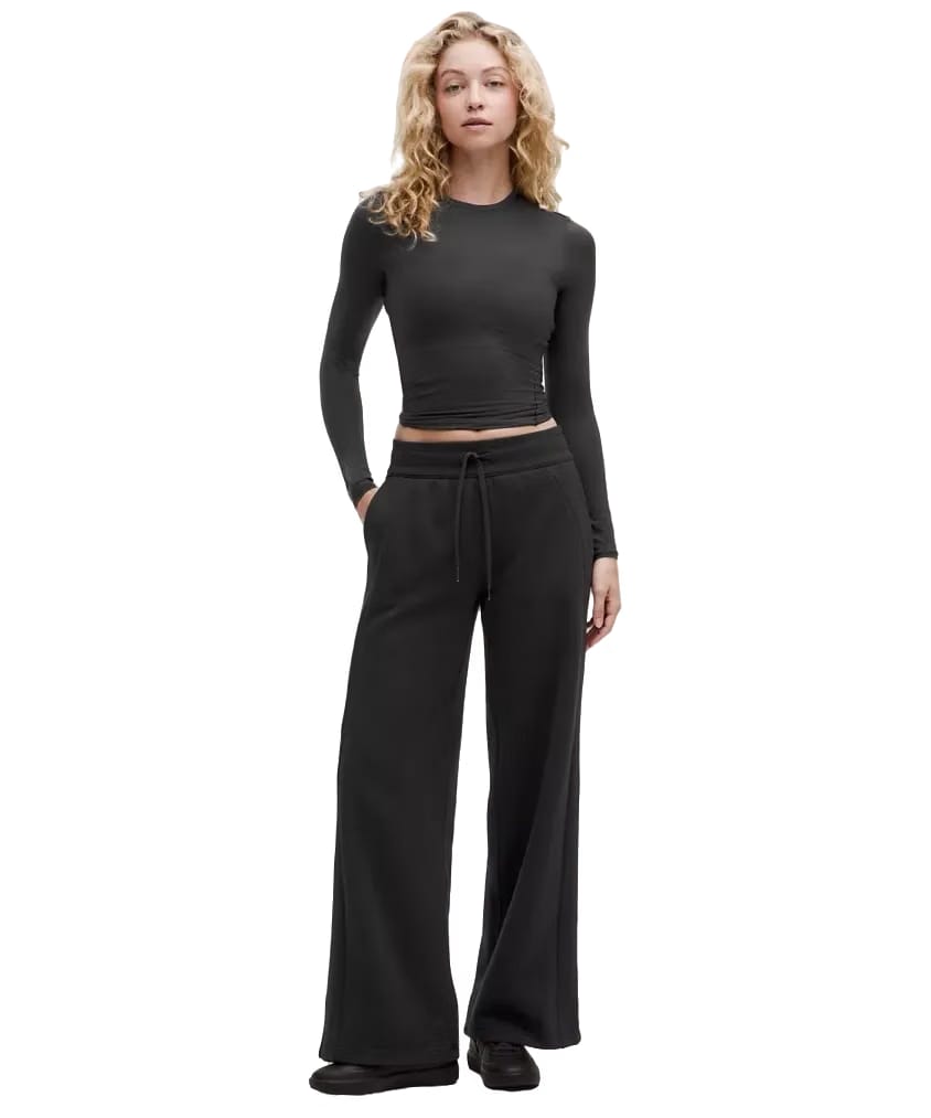 Lululemon Scuba Mid-Rise Wide-Leg Pant Black