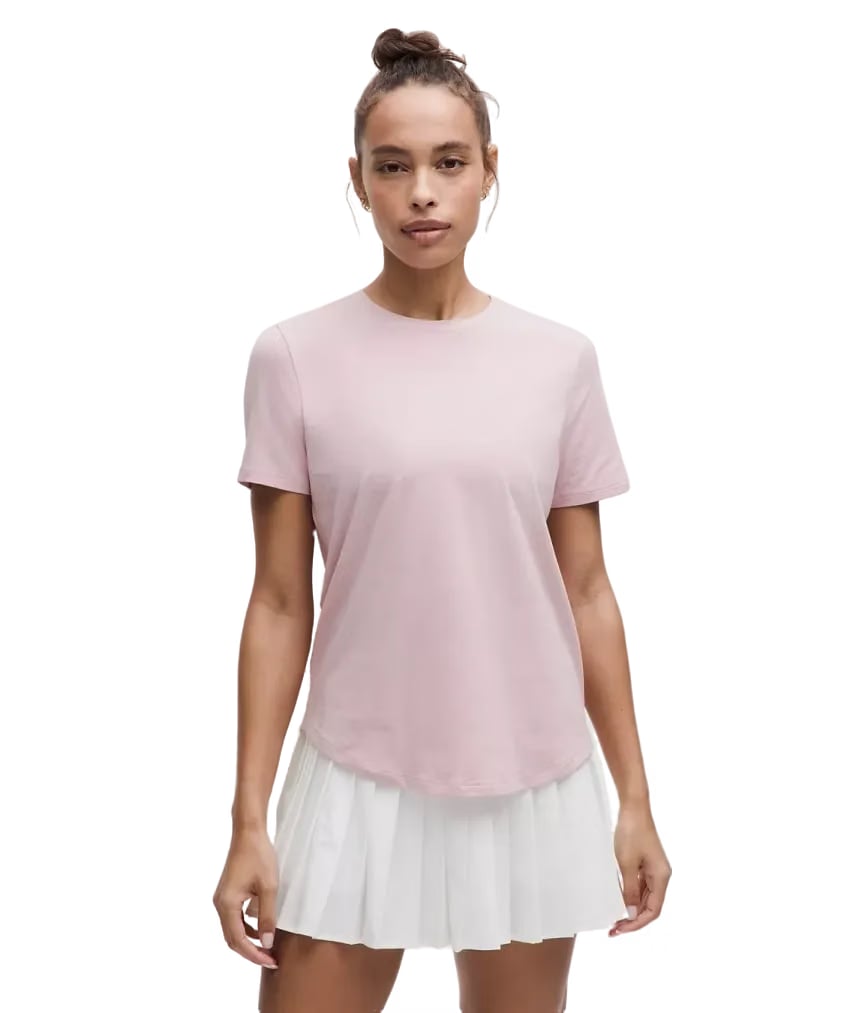 Lululemon Love Curved-Hem Crewneck T-Shirt Pink Haze