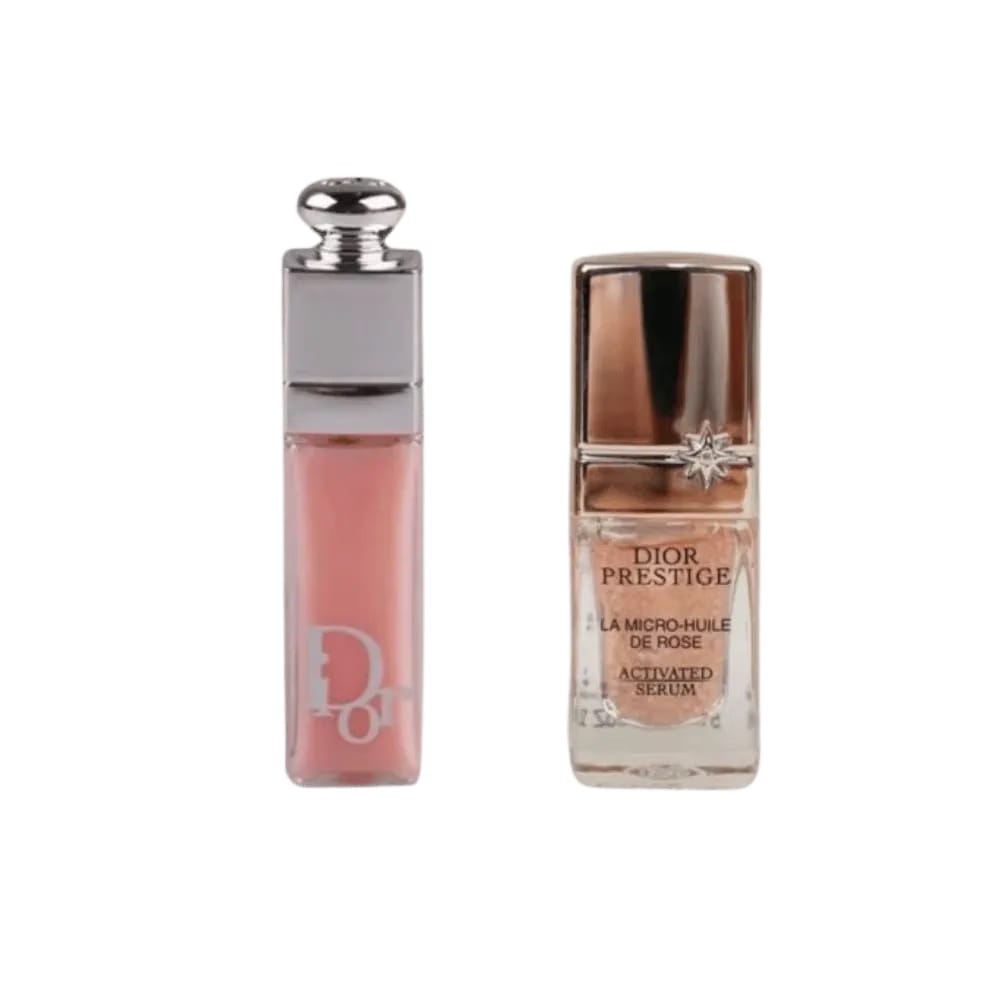 Dior Beauty Combo Set Lip Maximizer Plumping Gloss Prestige La Micro-Huile de Rose Advanced Serum