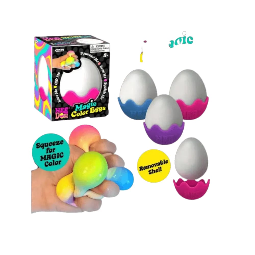 NeeDoh Magic Color Egg Squishy Fidget Toy Pink
