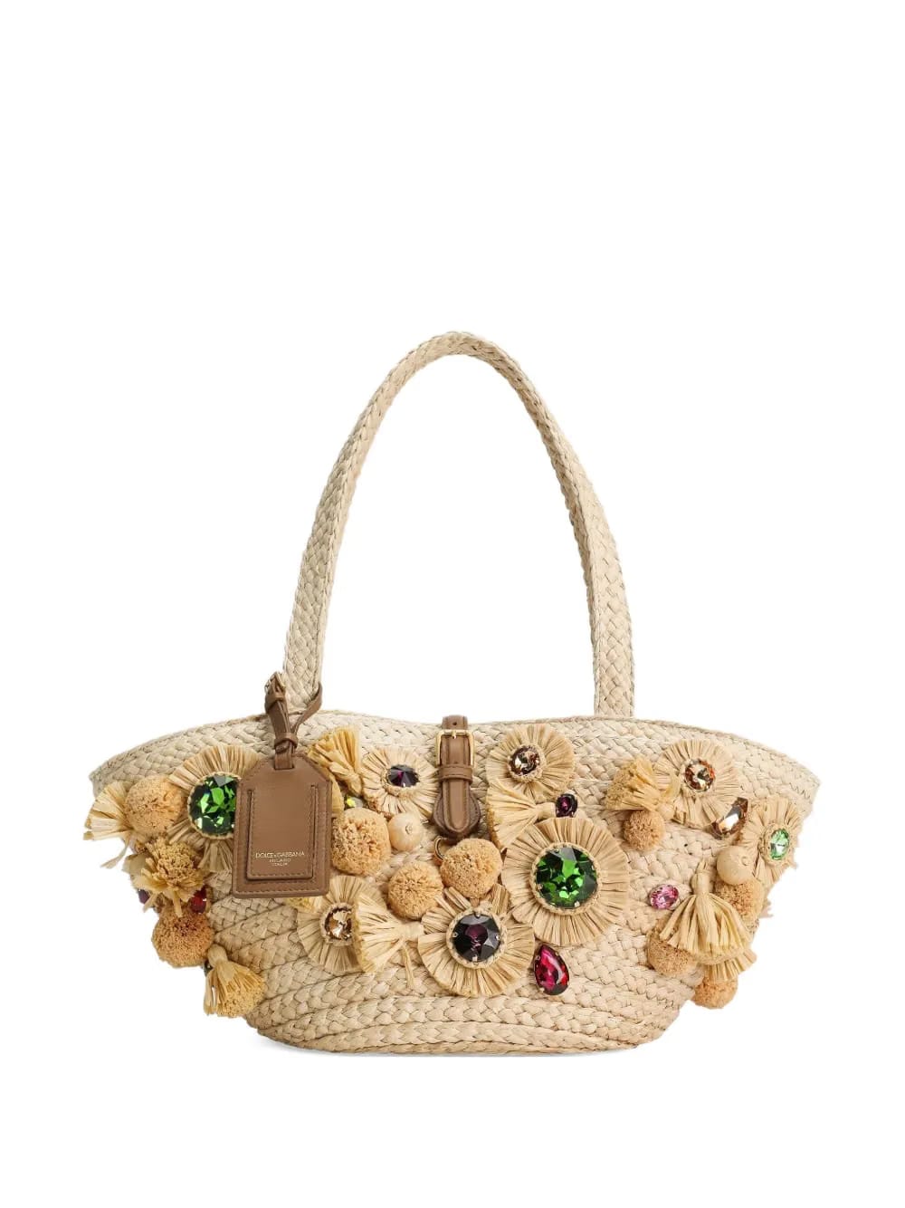 embellished basket bag