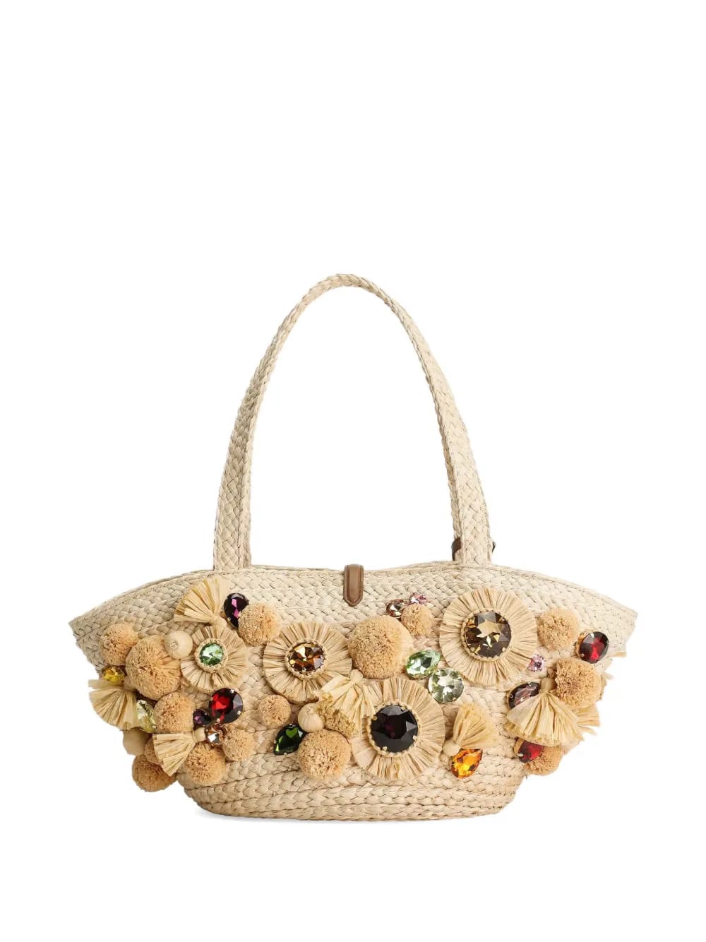 embellished basket bag