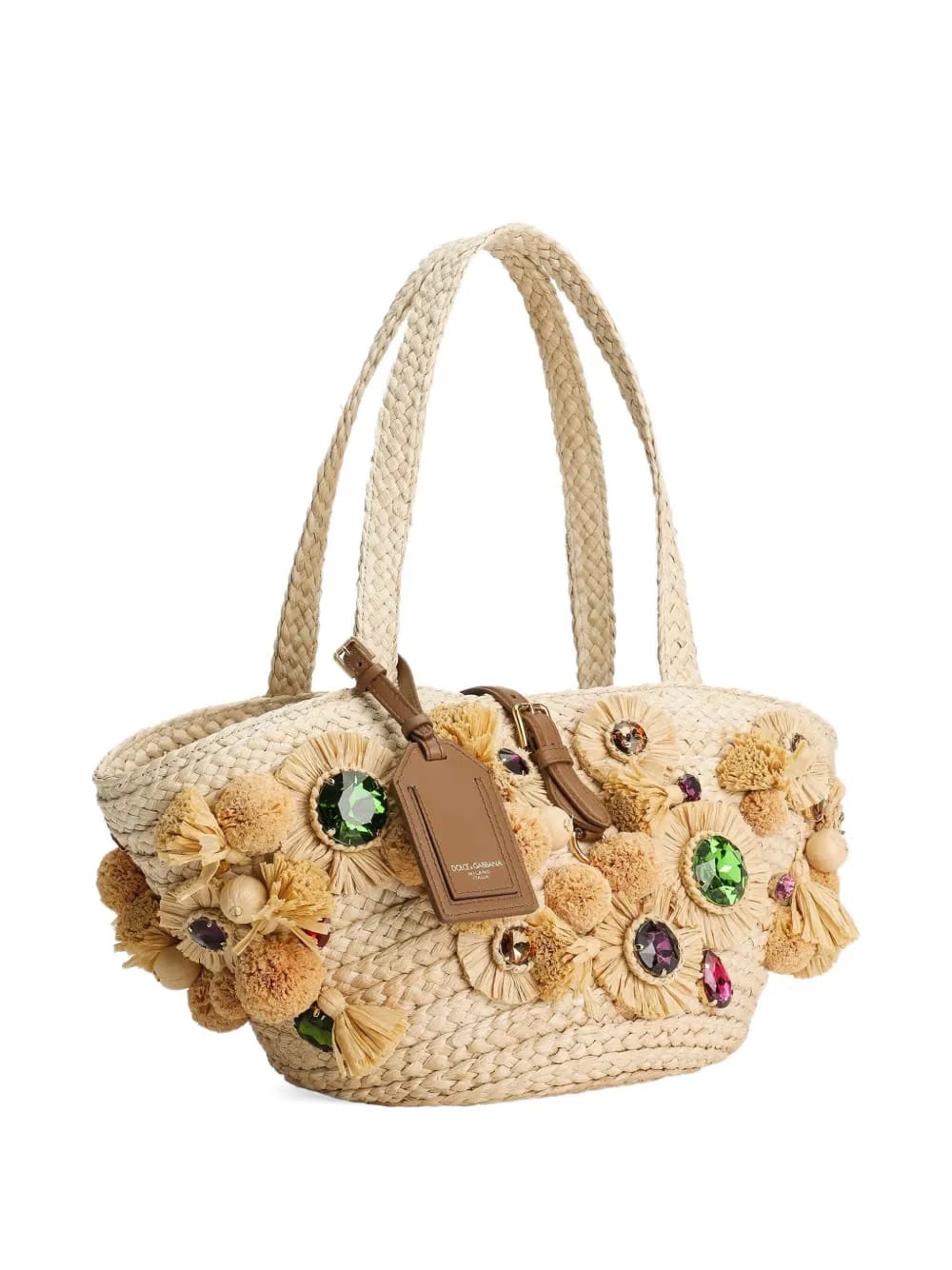 embellished basket bag