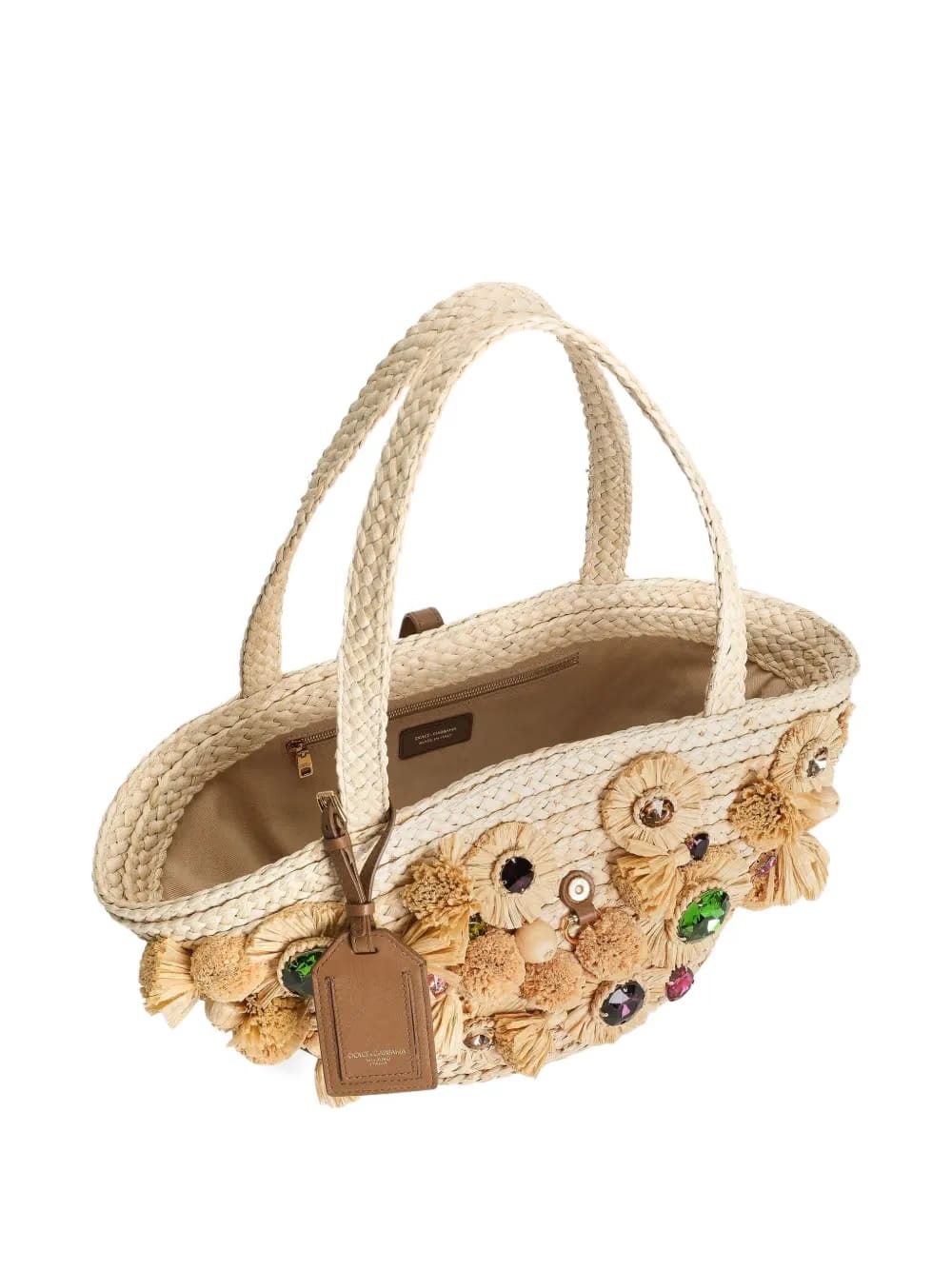 embellished basket bag