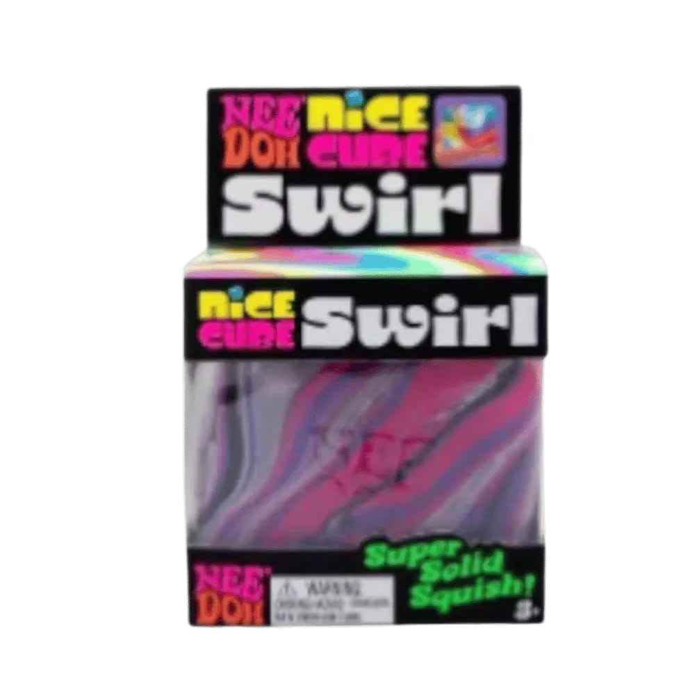 NeeDoh Nice Cube Swirl Super Squeeze! Pink Purple Black