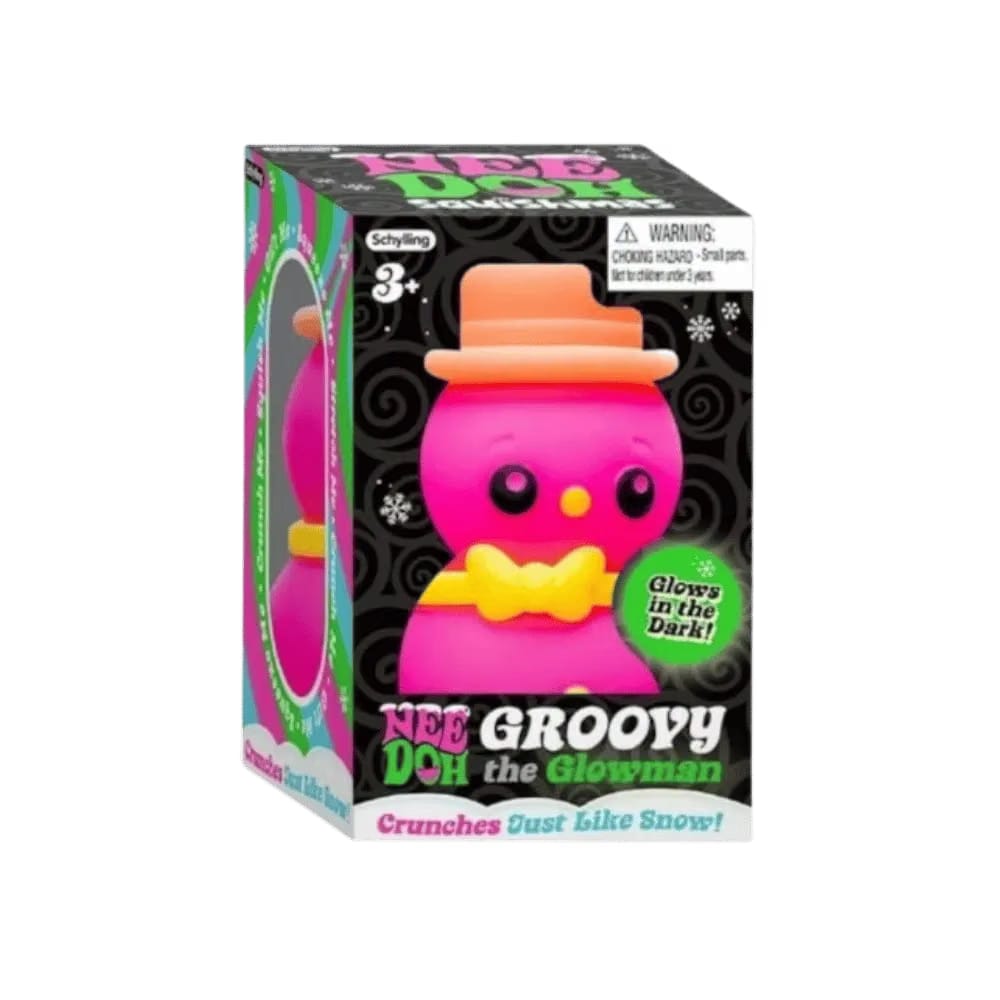 NeeDoh Groovy the Glowman Squishy Fidget Toy Pink