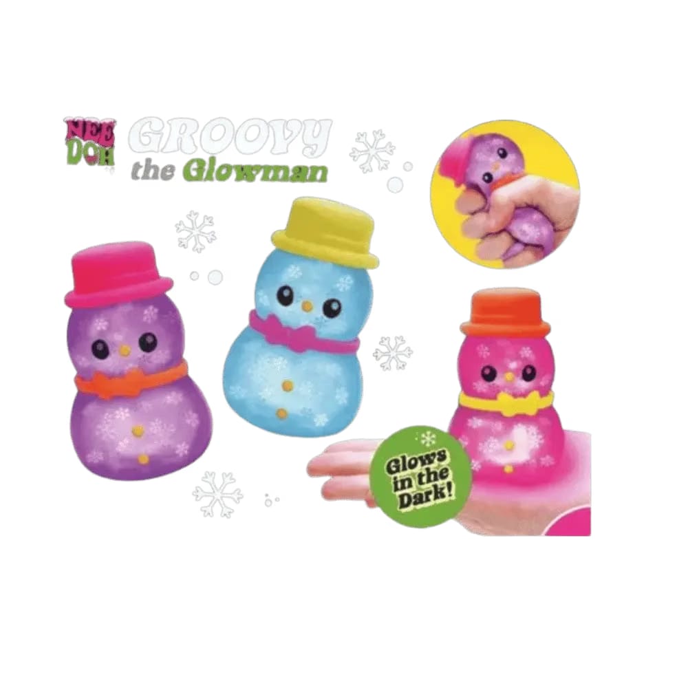NeeDoh Groovy the Glowman Squishy Fidget Toy Blue