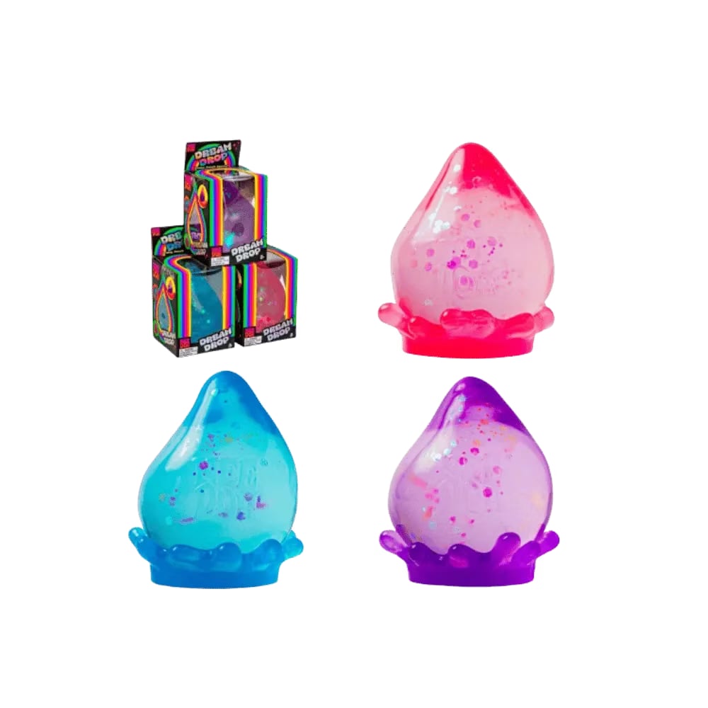 NeeDoh Dream Drop Squishy Fidget Toy (Set of 3) Pink Blue Purple