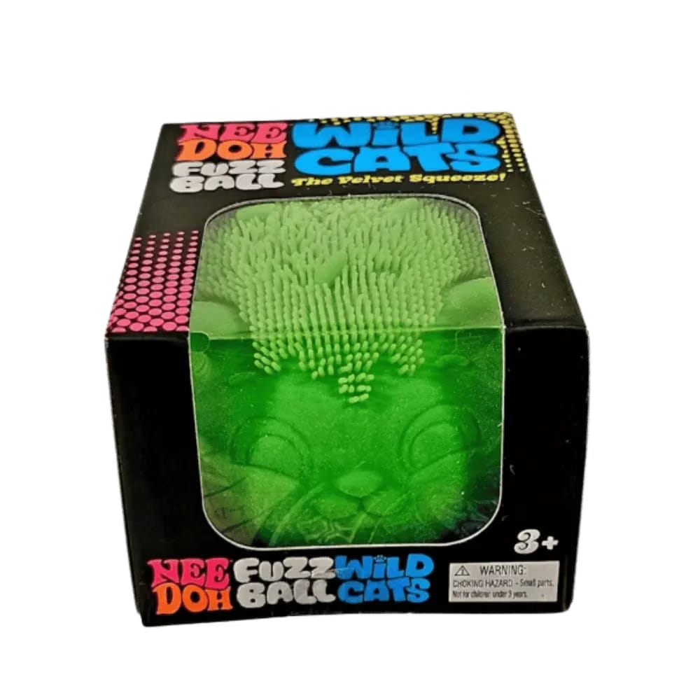 NeeDoh Fuzz Ball Wild Cats Squishy Fidget Toy Green