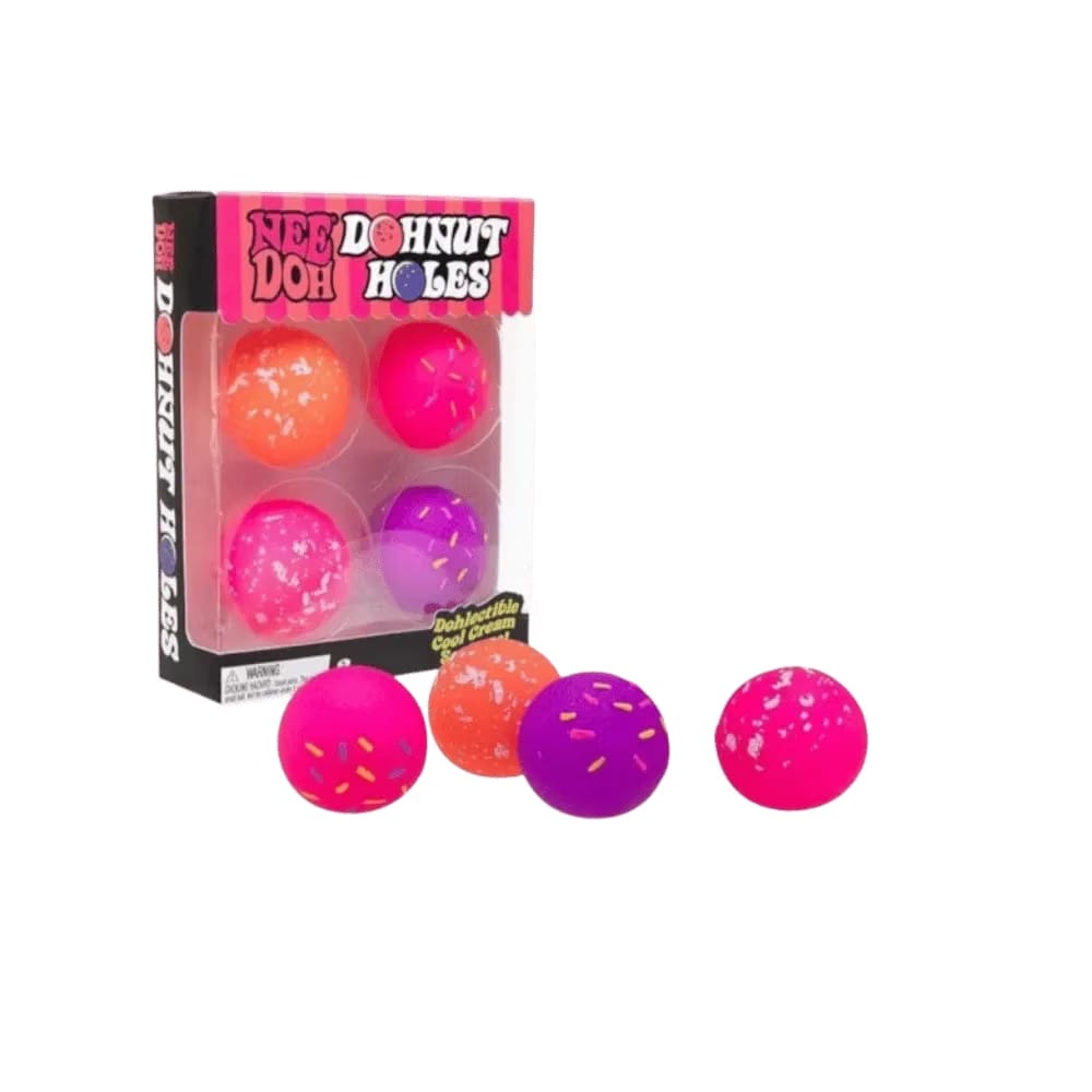 NeeDoh Dohnut Hole Squishy Fidget Toy Set of 4 Mullticolor