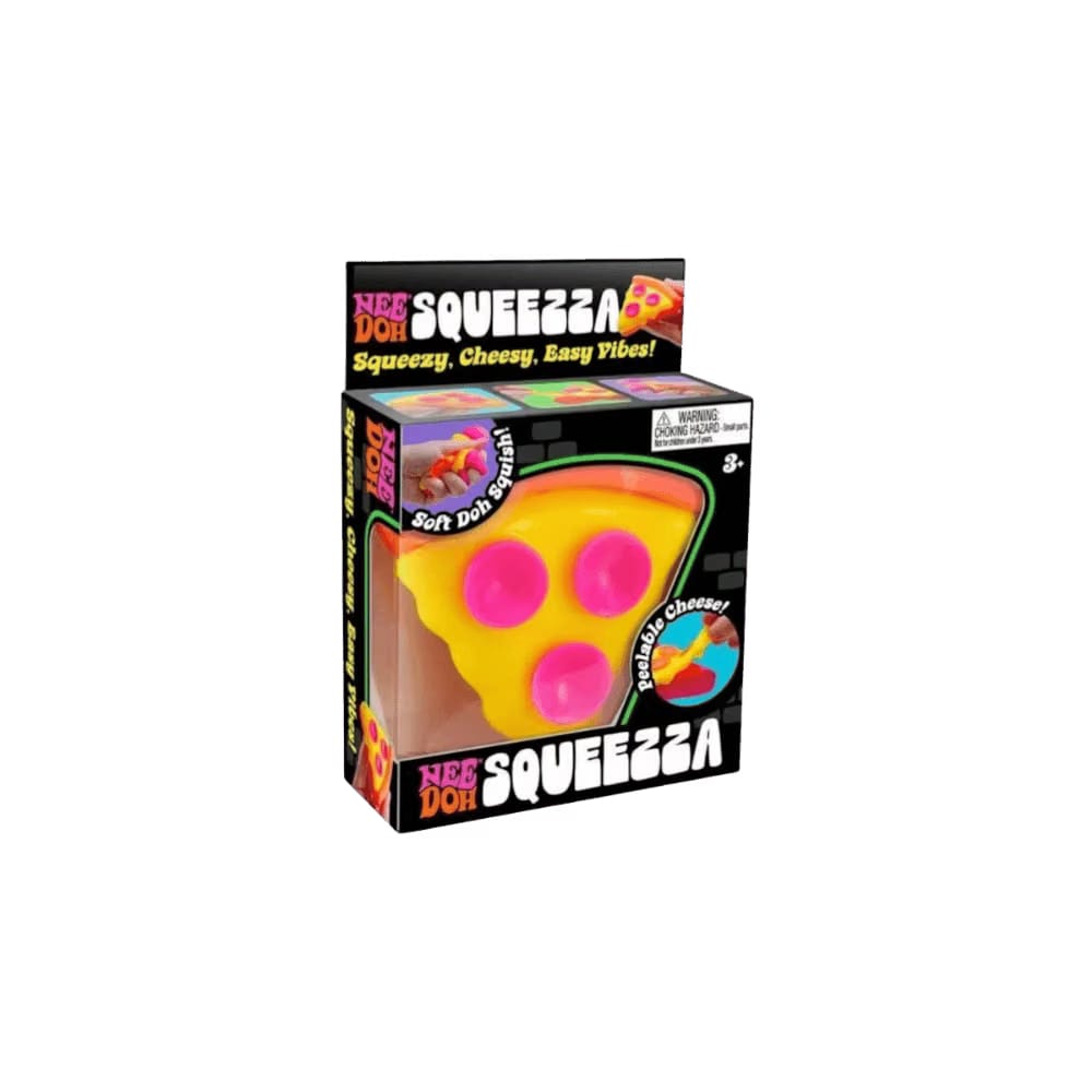 NeeDoh Squeeza Pizza Squishy Fidget Toy Orange Crust
