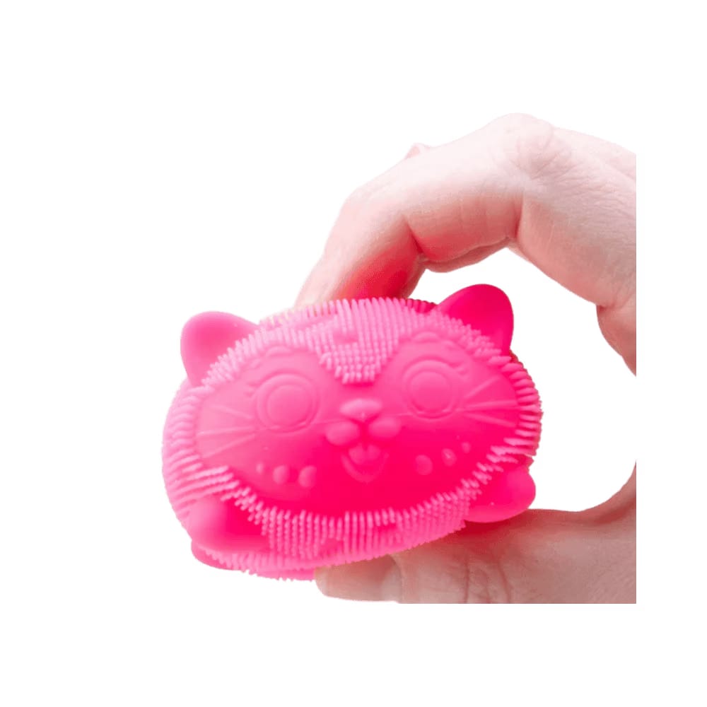 NeeDoh Fuzz Ball Wild Cats Squishy Fidget Toy Pink