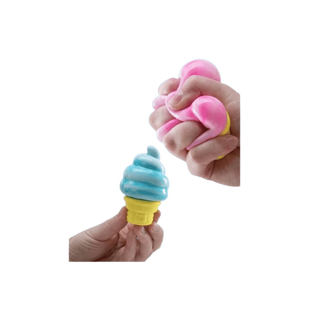 NeeDoh Nice Cream Ice Cream Cone Squishy Fidget Toy Orange