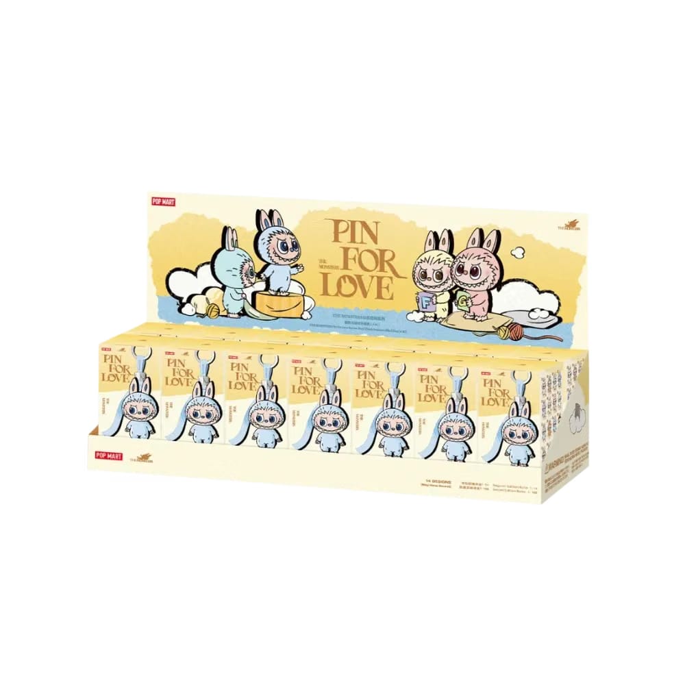 Pop Mart Labubu The Monsters Pin for Love Series Vinyl Plush Pendant (A-M) Sealed Case (14 Blind Box)