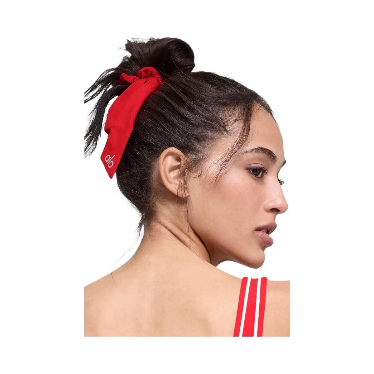 Alo Love Knots Tie Scrunchie - Bright Red