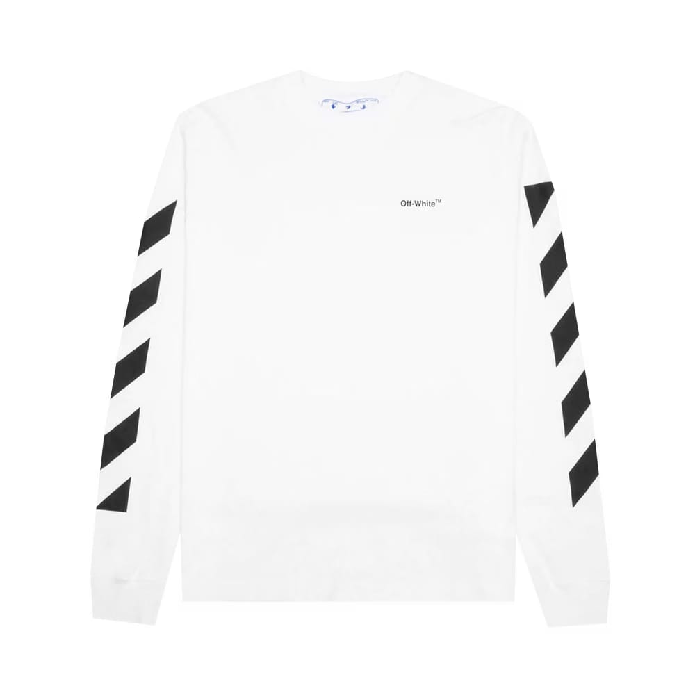 Off-White Diag Helvetica Skate Long-Sleeve T-Shirt White/Black