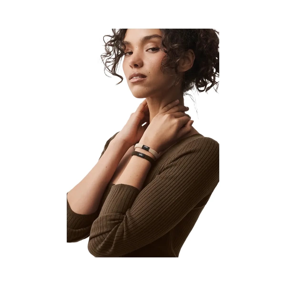Alo Untangled Hair Tie (6-Pack) - Beige/Espresso