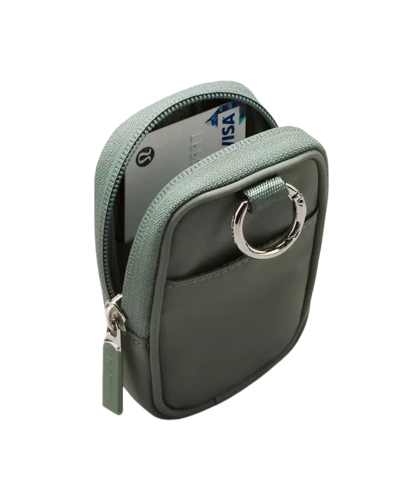 Lululemon Clippable Nano Pouch Grey Eucalyptus