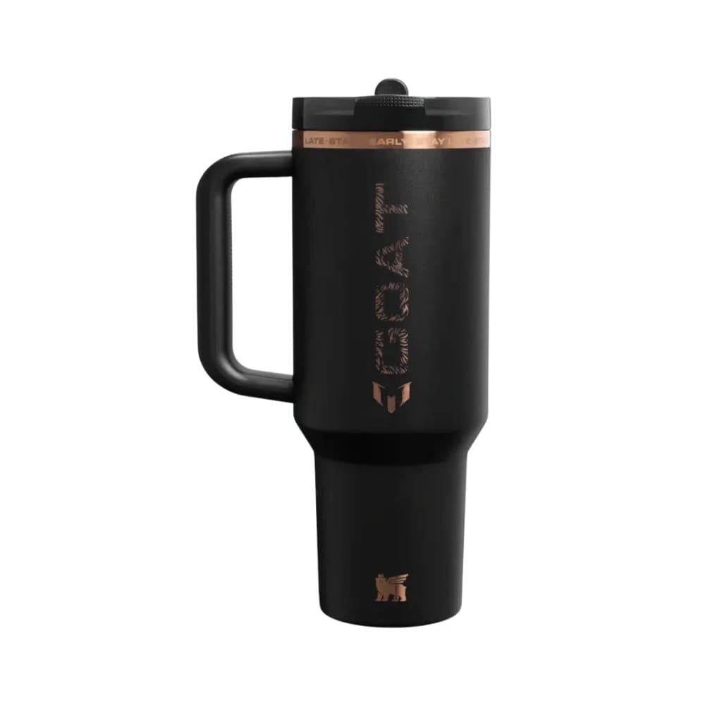 The Messi x Stanley Quencher ProTour Flip Straw Tumbler | 40 OZ 'Messi GOAT Black'