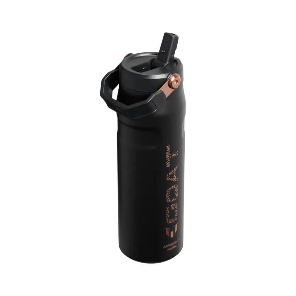 The Messi x Stanley IceFlow™ Flip Straw 2.0 Bottle | 24 OZ 'Messi GOAT Black'