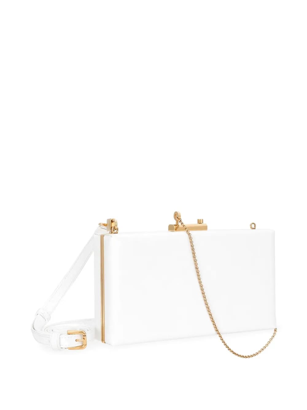 chain-detail clutch bag
