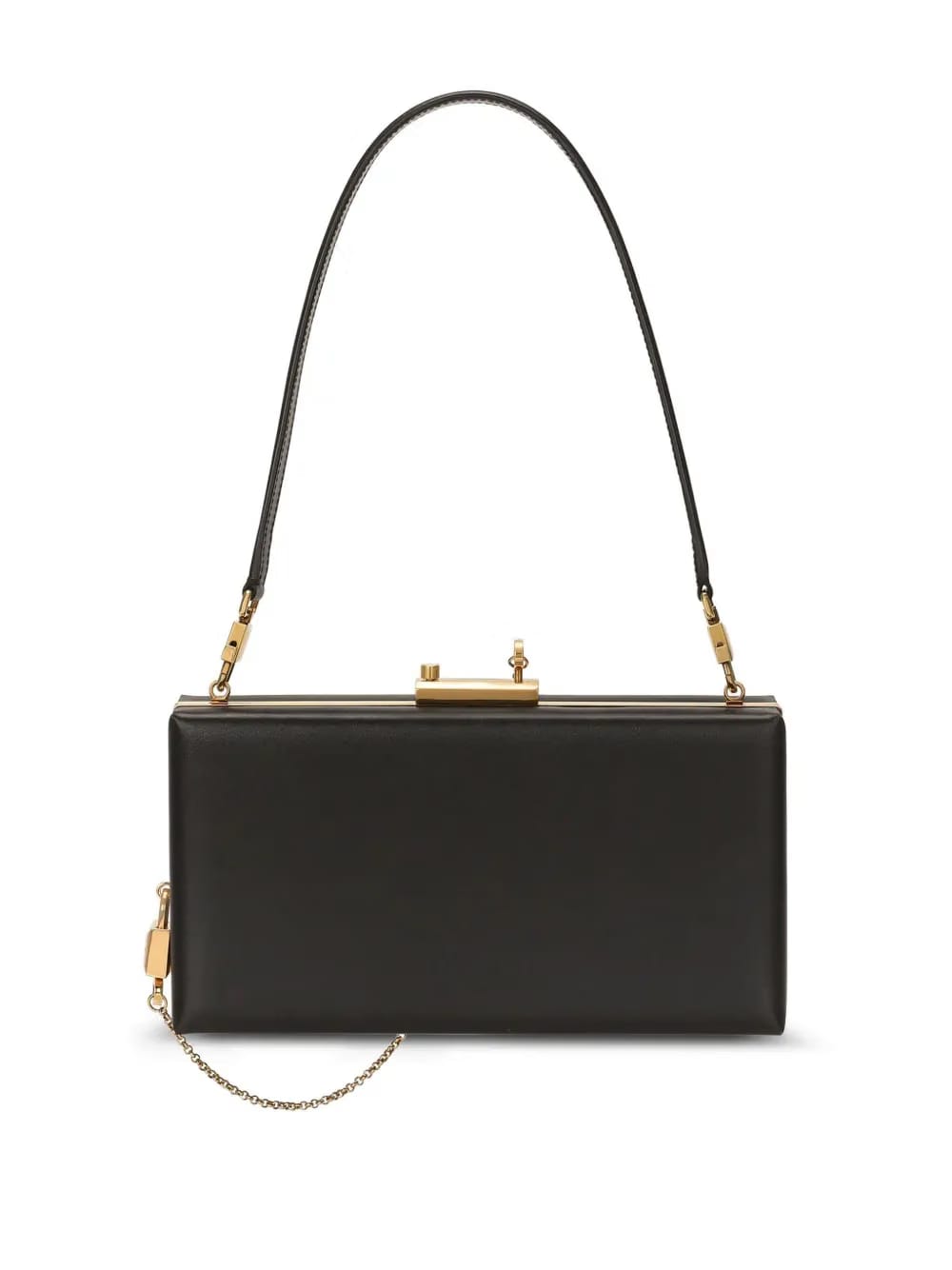 chain-detail clutch bag