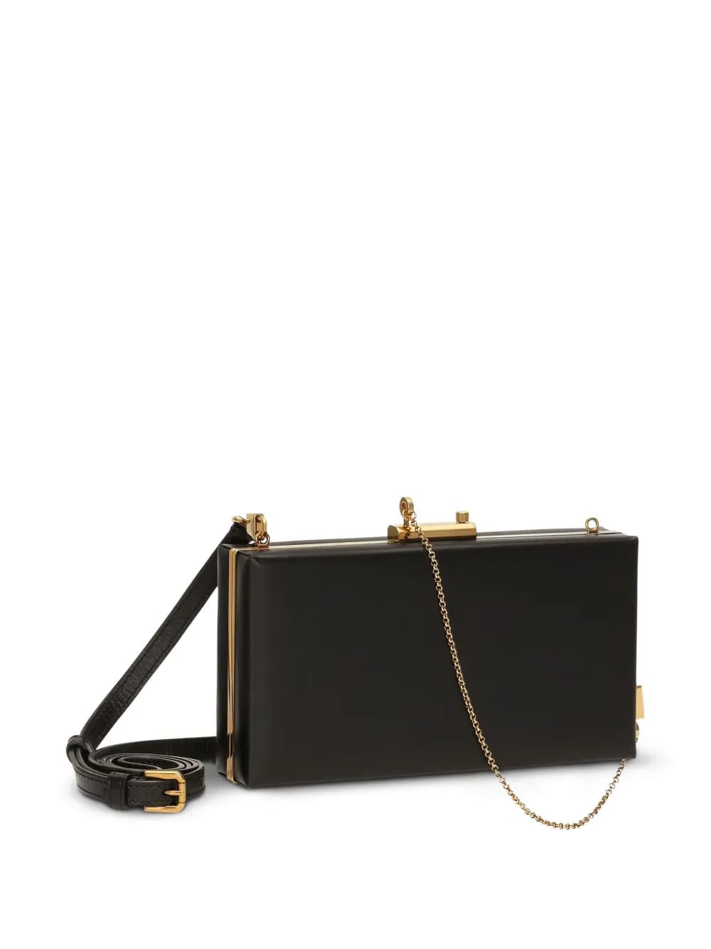 chain-detail clutch bag