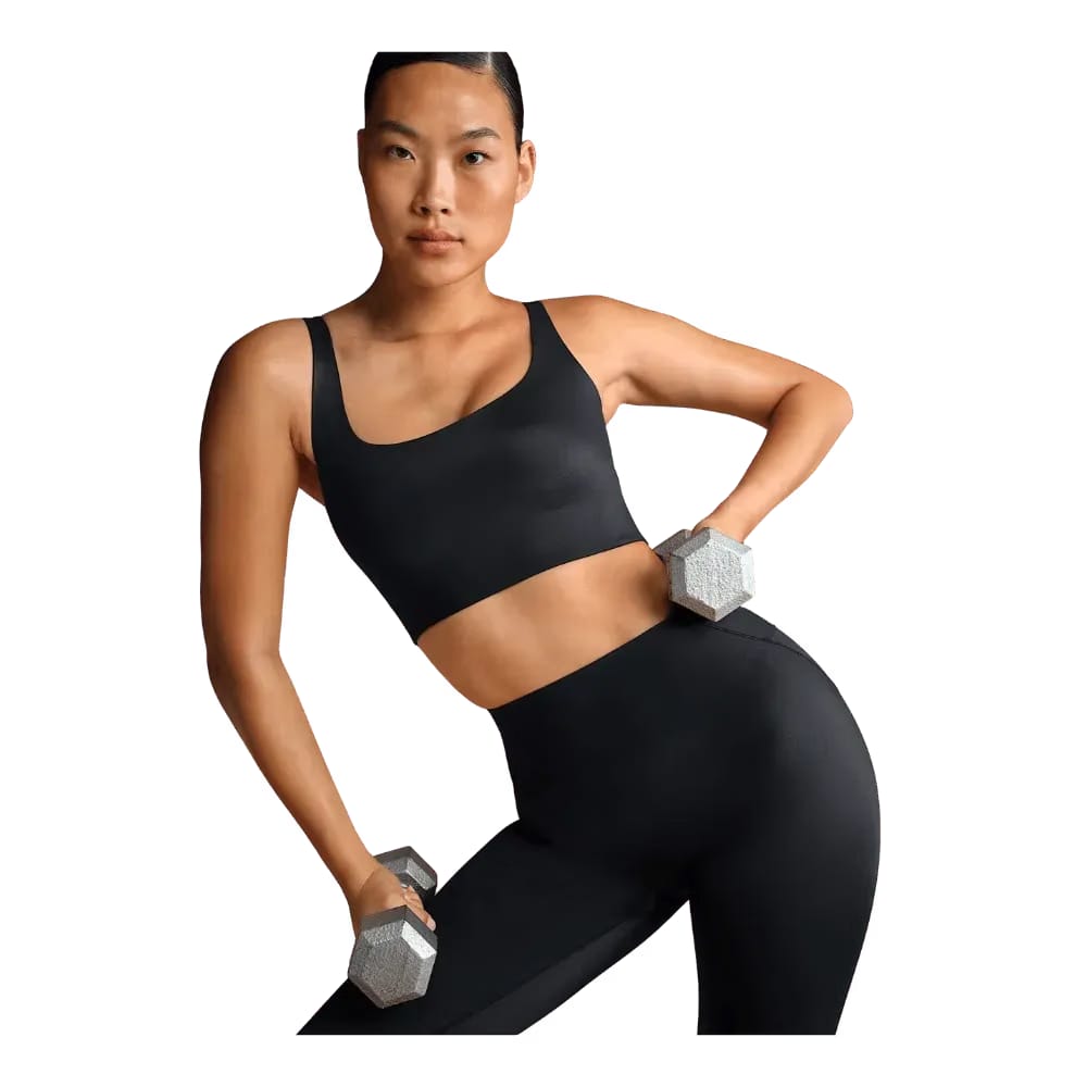 Nike x Skims Shine Women's Scoop-Neck Bra Top Obsedian
