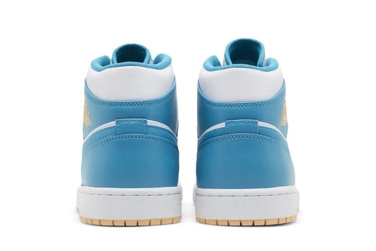 Air Jordan 1 Mid Aquatone Gold White