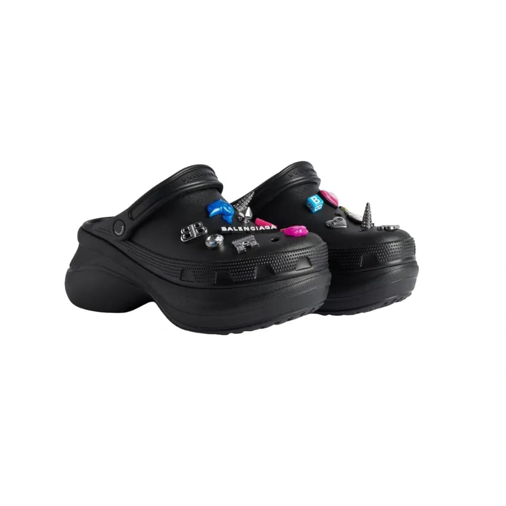 Crocs x Balenciaga Mule Jibbitz 'Black'