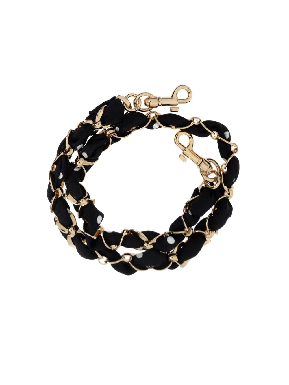 calf leather chain-link bag strap
