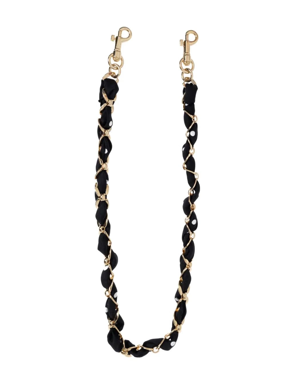 calf leather chain-link bag strap
