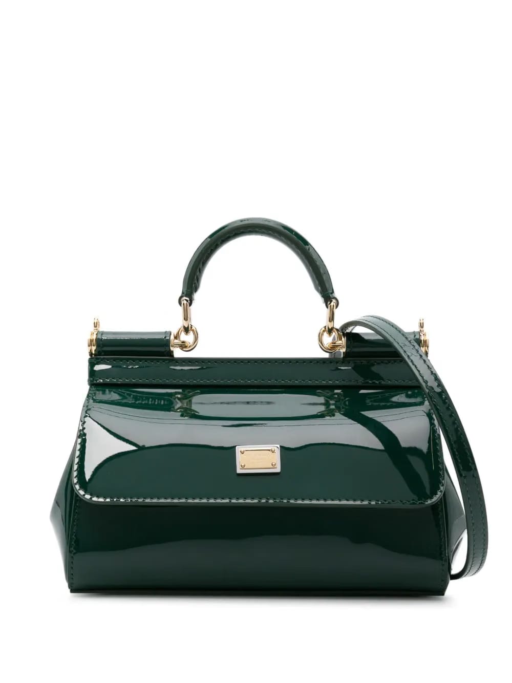 small Sicily patent-leather tote bag